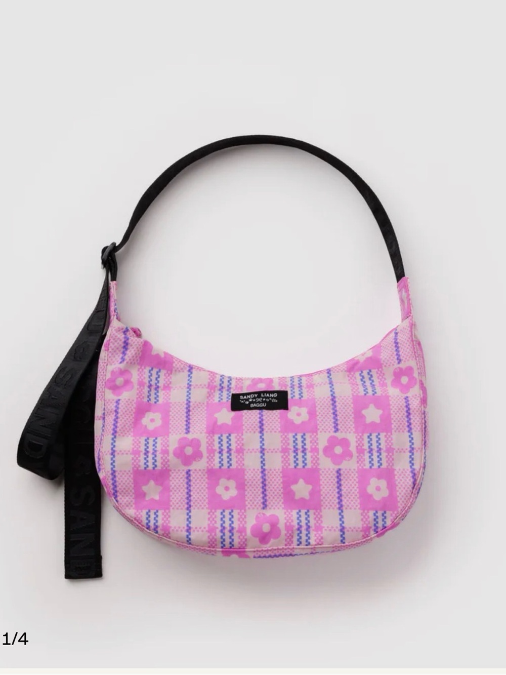 NWT Sandy Liang BAGGU Pink Crescent Bag
